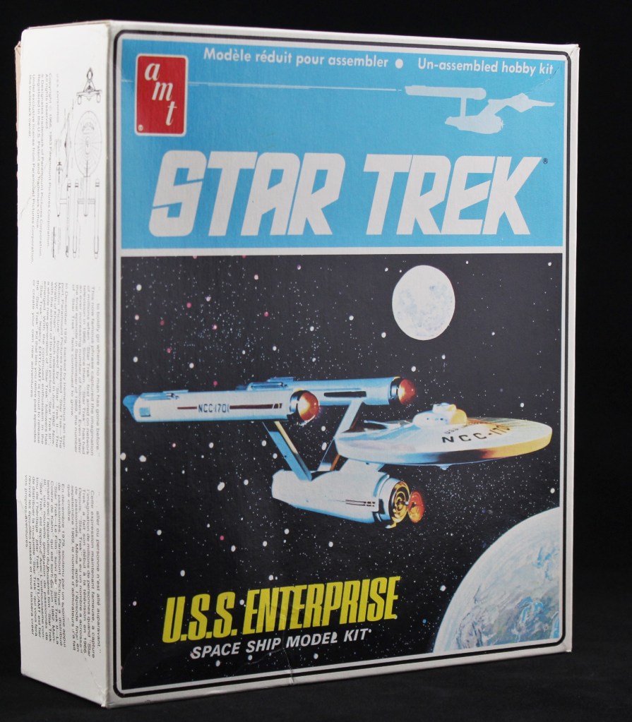 A photo of the box for the 1983 AMT Star Trek Enterprise model