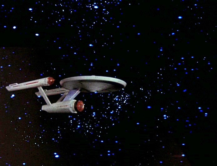 The three-foot model of the Enterprise, as seen in the episode The Cage.