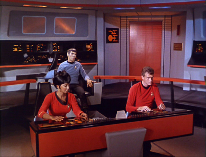 A screen capture of the bridge of the Enterprise from The Naked Time